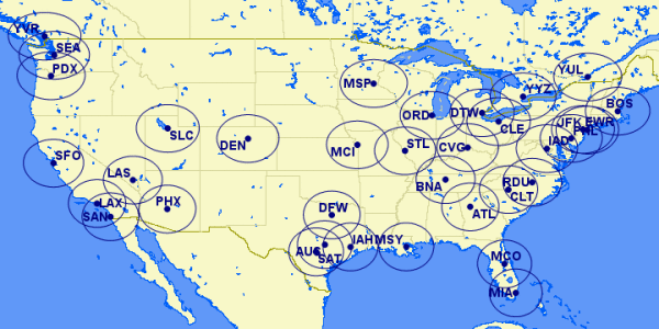 busy airport map