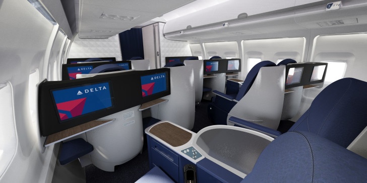 Delta transcon business class