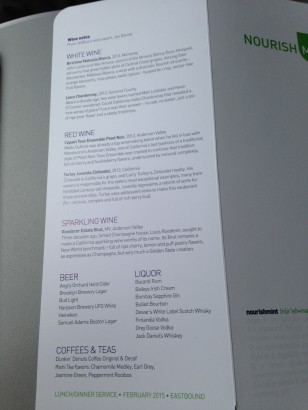 Jetblue drink list