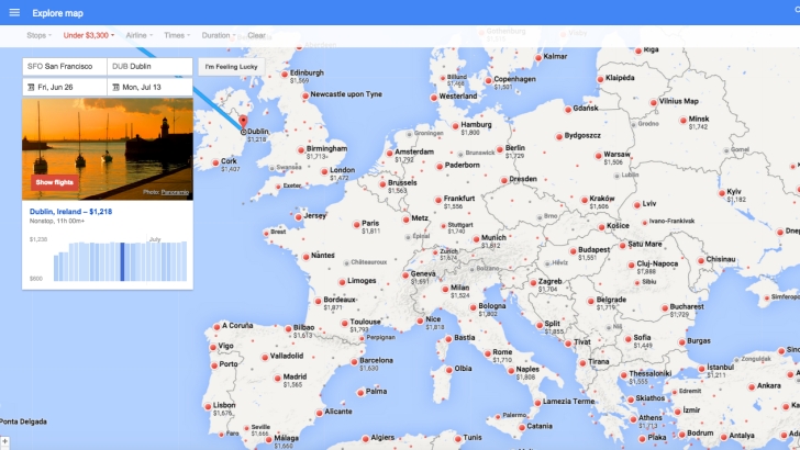Prices to Europe from SFO